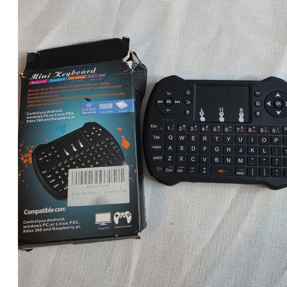 Mini Wireless Keyboard Mouse Combo 2.4GHz Handheld Touchpad for Android TV Box